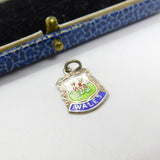 Sterling Silver & Enamel Wales Crest Charm Pendant Vintage c1970