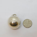Sterling Silver Mexican Musical Chime Ball Sphere Charm Pendant Vintage c1970