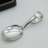 Boxed Sterling Silver Baby Feeder Christening Spoon Antique 1930 Birmingham