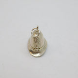 Sterling Silver Opening Helmet With Handcuffs Charm Pendant Vintage c1970s