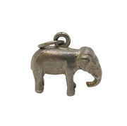 Sterling Silver Elephant Charm Pendant Vintage c1970s