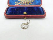 Sterling Silver Q Initial Charm Pendant Vintage c1970