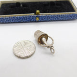 Sterling Silver Champagne Ice Bucket Celebration Charm Pendant Vintage c1970
