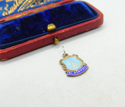 Sterling Silver & Enamel Blackpool Tower Souvenir Charm Pendant Vintage c1970