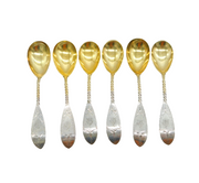 19th Century American .900 Silver Teaspoons Set Antique Philidelphia c1860s