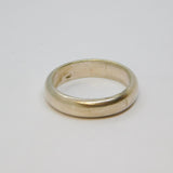 Sterling Silver 4mm Rounded Edge Wedding Band Ring Vintage c1970 Size P