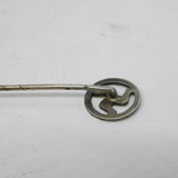 Sterling Silver Isle of Man Stick Pin Antique c1920 Art Deco