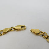 Sterling Silver Gilt Essentail Curb Link Chain Bracelet Vintage c1970s