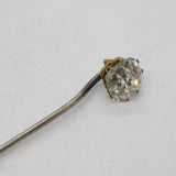 Victorian Silver & Gilt Metal Paste Set Stick Pin Antique c1880s