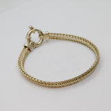 Italian Sterling Silver Flat Snake Mixed Height Studio Bracelet Modern c1990