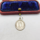 Sterling Silver St Christopher Travel Charm Pendant Vintage c1970