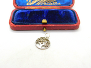 Sterling Silver Tree Of Life Charm Pendant Paste Stone Inlay Vintage c1970