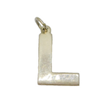 Sterling Silver "L" Inital Charm Pendant Vintage c1970
