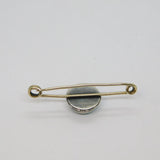 Sterling Silver Arts & Crafts Ruskin Ceramic Blue Round Brooch Pin Antique c1910