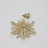 Sterling Silver Filigree Pattern Textured Flower Charm Pendant Vintage c1970