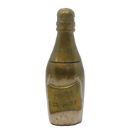 Art Deco Brass Novelty 'Veuve Cliquot' Champagne Vesta Case Antique c1920s
