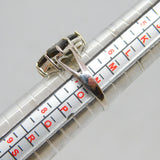 Sterling Silver 8 Smoky Quartz Modernist Cocktail Ring Vintage c1970 Size N 1/2