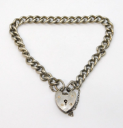 Sterling Silver Curb Link Charm Bracelet Vintage 1965 Birmingham