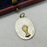 Sterling Silver Holy Basin Charm Pendant Vintage c1970