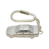 Cast Sterling Silver Car Form Keyring Vintage c1970s