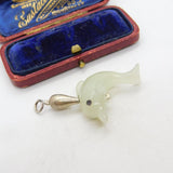 Sterling Silver Leaping Quartz Dolphin Charm Pendant Vintage c1970