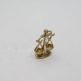 Sterling Silver Libra Weighing Scales Horoscope Charm Pendant Vintage c1970s