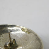 Sterling Silver Large Studio Jewellery Stud Earrings Vintage 1987 London