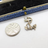 Sterling Silver Maritime Anchor Charm Pendant Vintage c1970