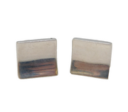 Sterling Silver Pair of Gents Square Modernist Cufflinks Vintage c1980s