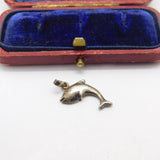Sterling Silver Leaping Dolphin Charm Pendant Vintage c1970