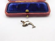 Sterling Silver Leaping Dolphin Charm Pendant Vintage c1970