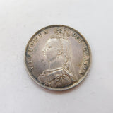 Queen Victoria .925 Silver Half Crown Coin Antique 1888 Very Fine Condition