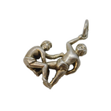 Sterling Silver Twins of Gemini Charm Pendant Vintage c1970s