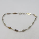 Sterling Silver Shimmering Link Pattern Bracelet Vintage c1990s