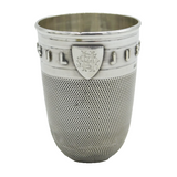 Victorian Sterling Silver 'Just a Thimbleful' Novelty Shot Cup Antique 1876