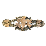 Victorian Sterling Silver & Gold Swallow Bird Sweetheart Brooch Antique c1890s