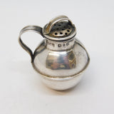 Victorian Sterling Silver Novelty Guernsey Can Pepper Shaker Antique Birmingham