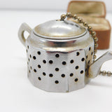 Chrome Teapot Shaped Tea Infuser Vintage c1970