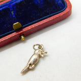 Sterling Silver Fun Little Woodpecker Bird Charm Pendant Vintage c1970