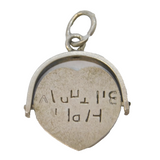 Sterling Silver Happy Birthday Spinner Charm Pendant Vintage c1970