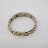 9ct Yellow Gold & Sterling Silver Paste Set Eternity Ring Antique c1930 Art Deco