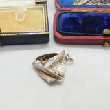 Sterling Silver Sailing Yacht Charm Pendant Vintage c1970