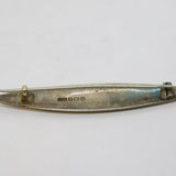 Sterling Silver Colourful Enamel Floral Brooch Antique 1912 Birmingham
