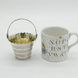 George III Sterling Silver Novelty Cream Pail Antique 1762 London, Joseph Bell