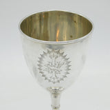 Victorian Silver Plated 'IHS' Communion Wine Chalice Antique c1880