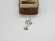 Sterling Silver Palm Tree Charm Pendant Vintage c1970