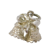 Sterling Silver Wedding Bells Charm Pendant Vintage c1970