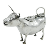 19th Century Dutch Sterling Silver Cow Creamer Jug Antique c1860