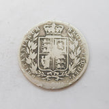 Queen Victoria .925 Silver Half Crown Coin Antique 1878 Fair Condition