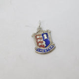 Sterling Silver Enamel Chester Shield Charm Pendant Vintage c1970